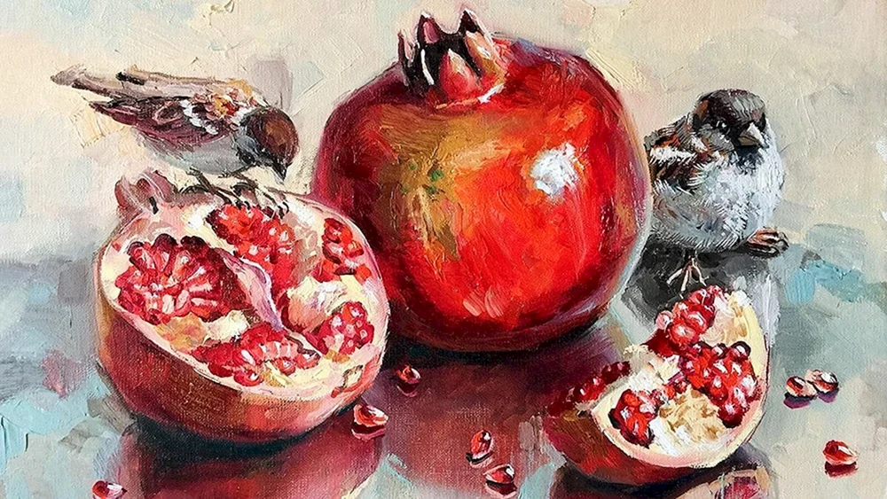 Granatapfelmalerei Maria Pavlova
