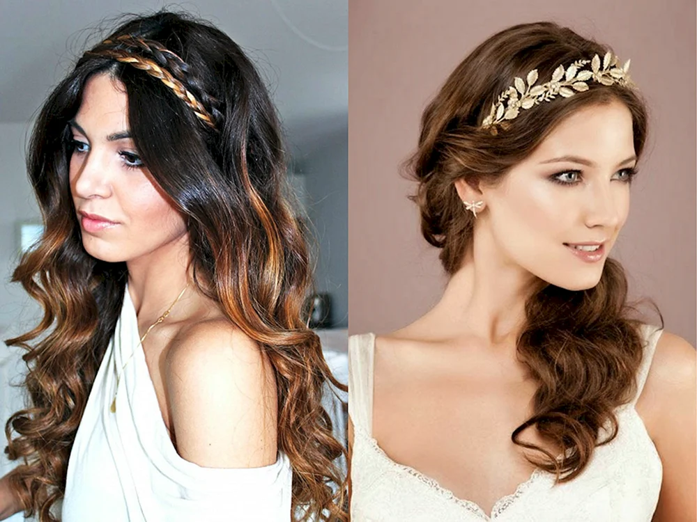 Griechische Frisur mit Locken