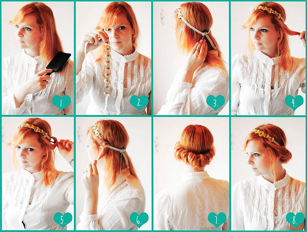 Hippie-Stirnbandfrisuren mit Bandana
