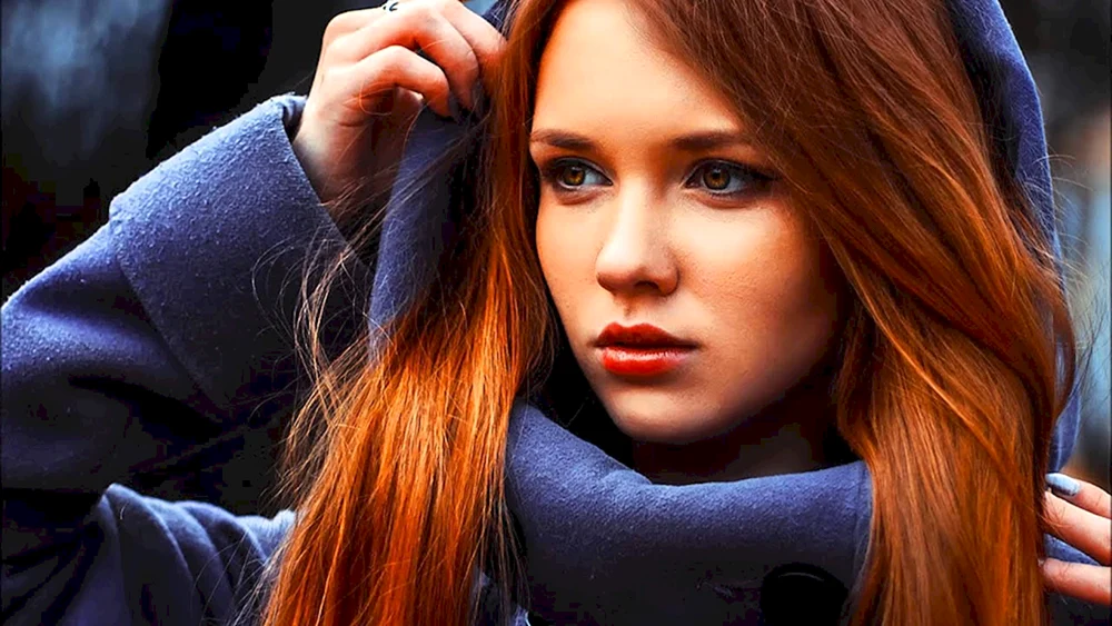 Lange rote Haare