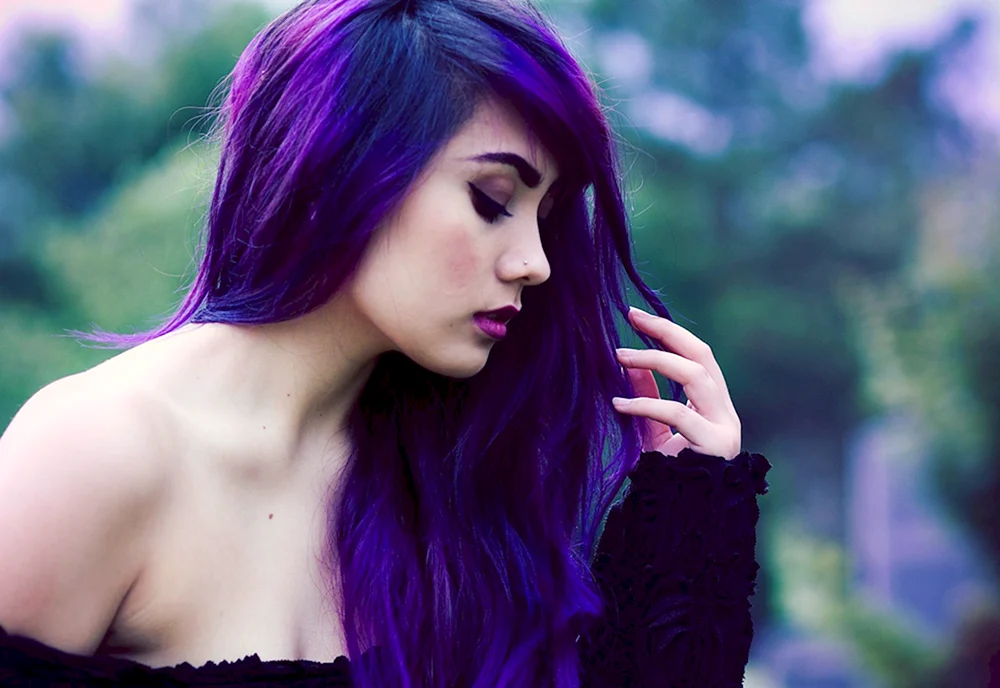 Blaues Haar