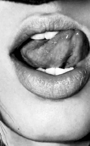 Lippen schwarz und weiß