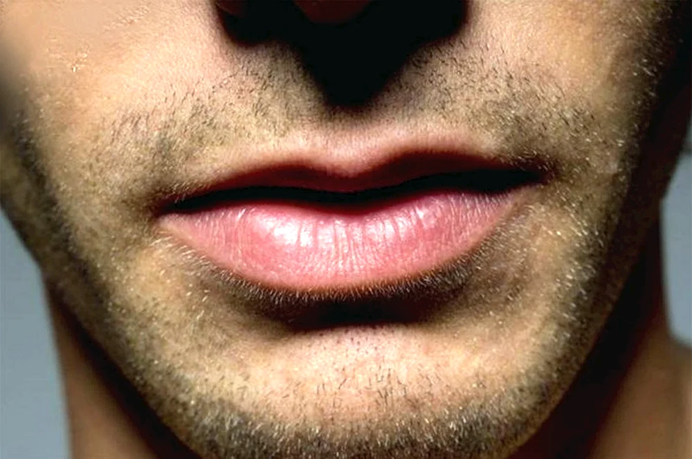 Männliche Lippen