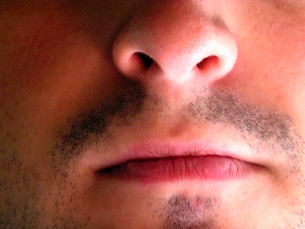 Männliche Lippen küssen