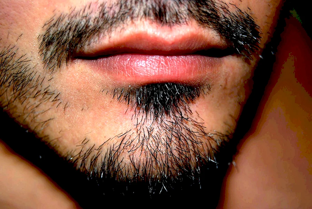 Männliche Lippen küssen