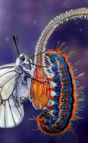 Danaida Monarch Schmetterlingsraupe