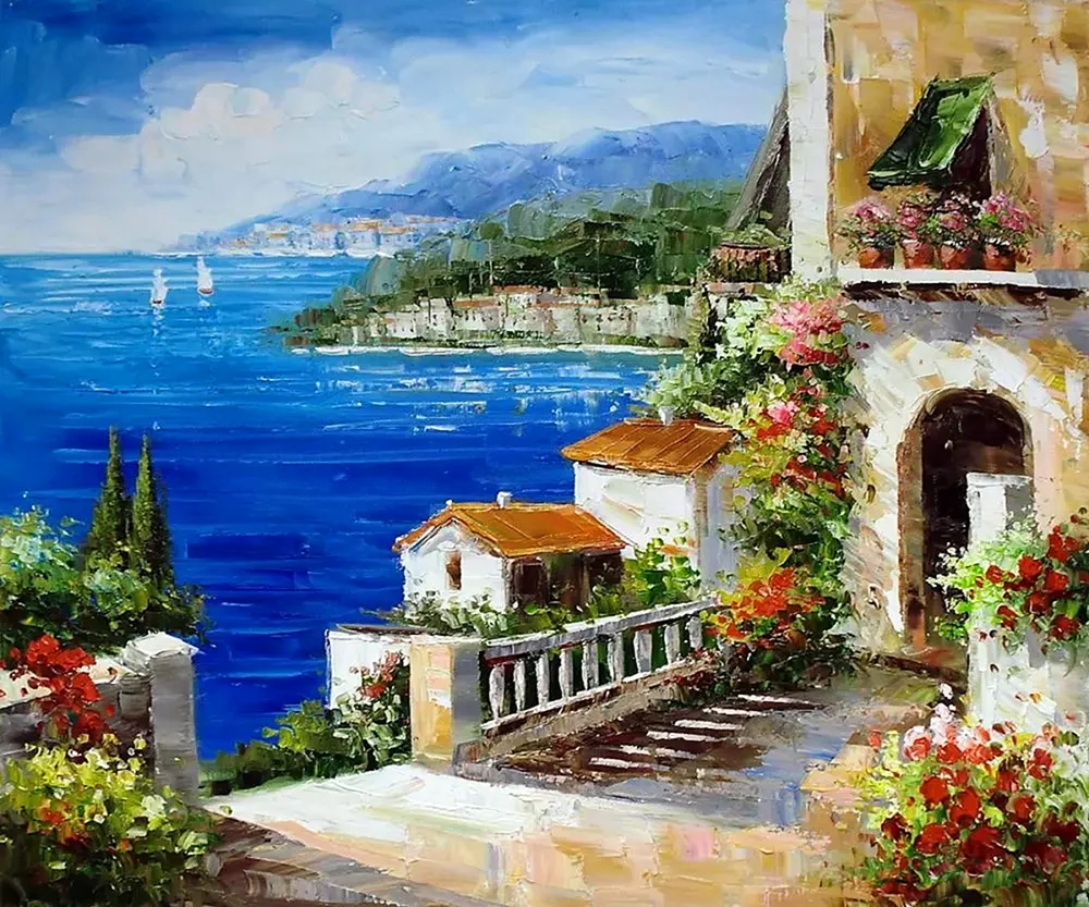 Mittelmeer-Landschaft Obuchowski Juri