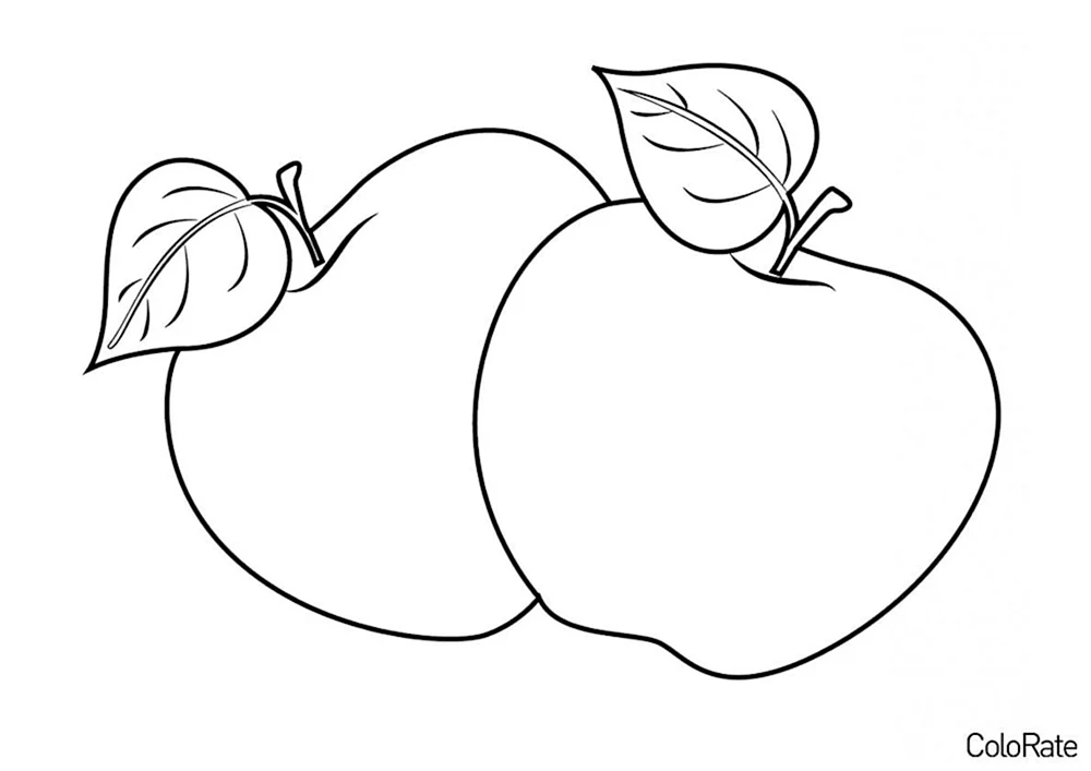 Apfel mit Apfel Ausmalen