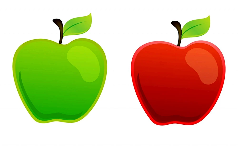 Apfel auf weißem Hintergrund