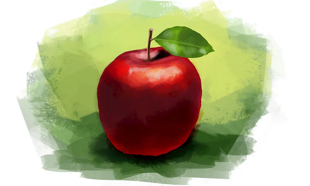 Apfel malen für Kinder