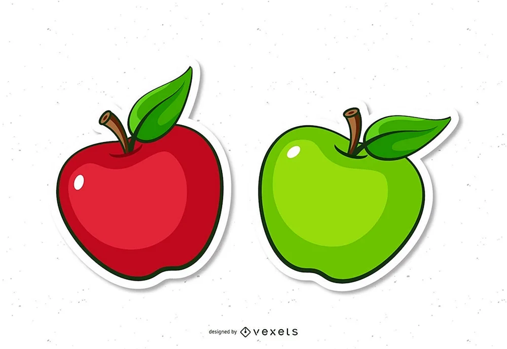 Apfel mit Buntstiften. Buntstifte