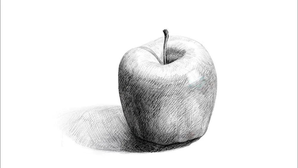 Apfel zeichnen mit Markern Schritt für Schritt