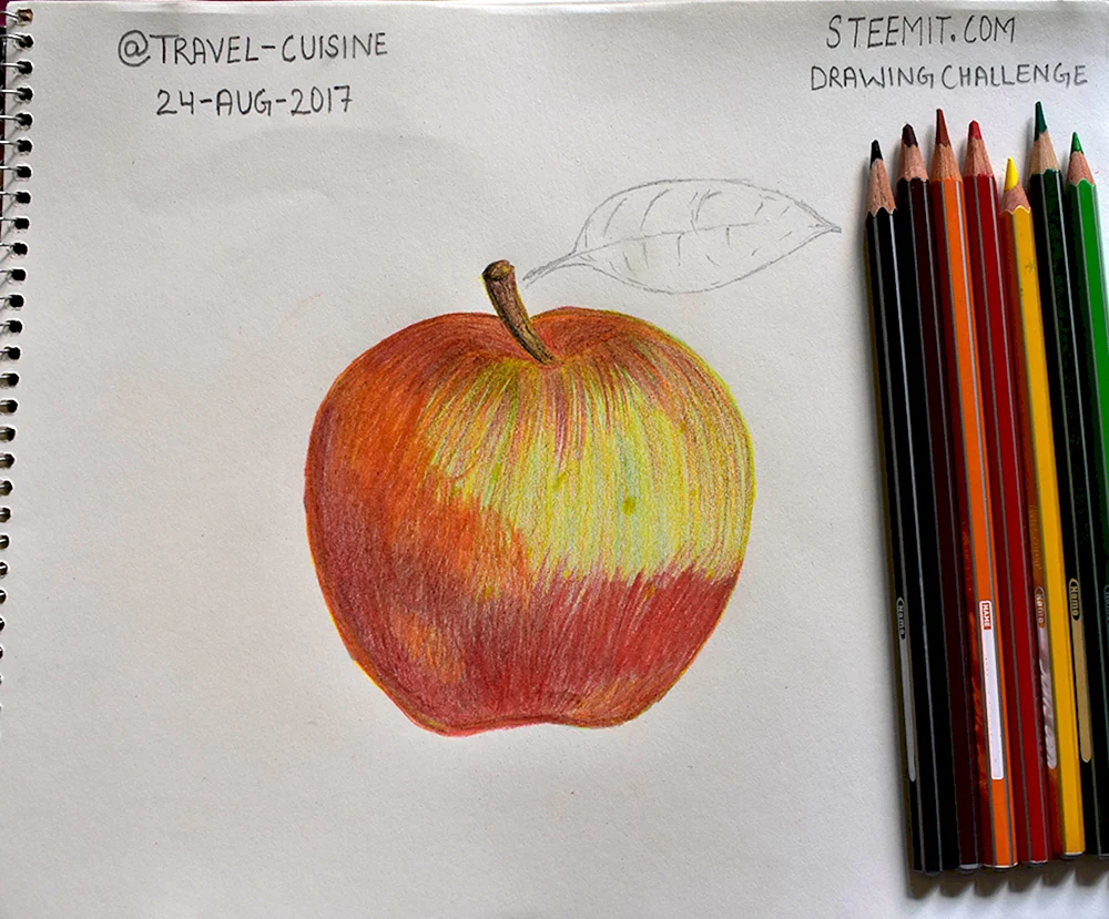 Apfel ausmalen