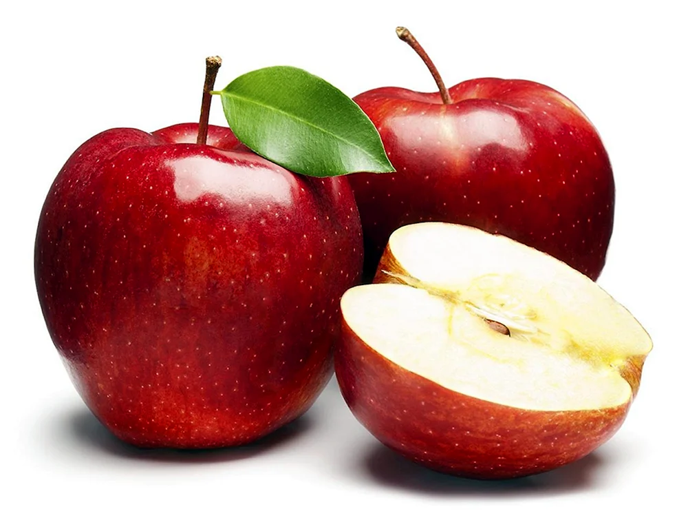 Äpfel auf weißem Hintergrund