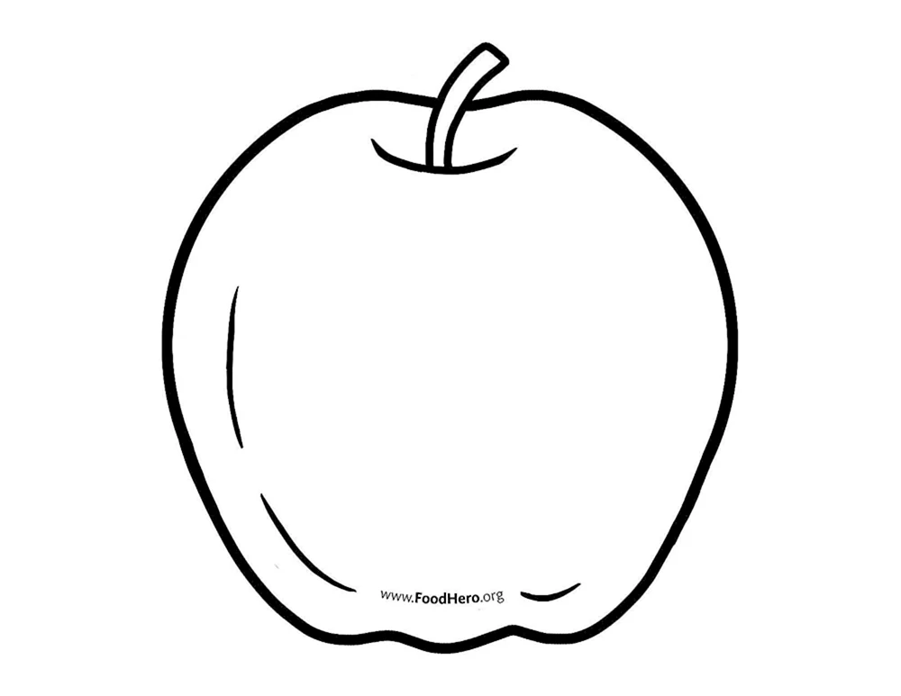 Apfel mit einfachem Bleistift