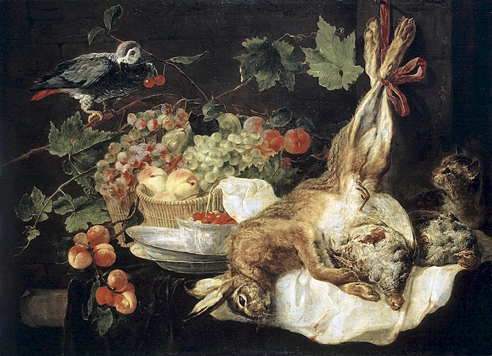 Jan Feit Obst und Papagei
