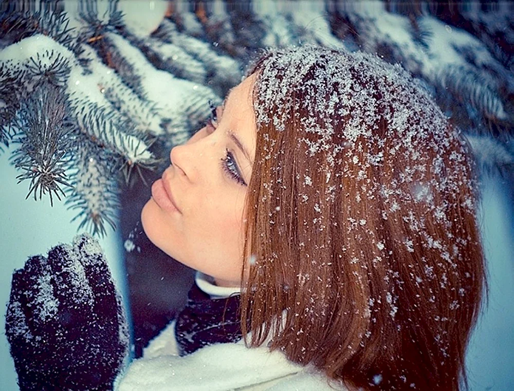 Brunette von der Seite