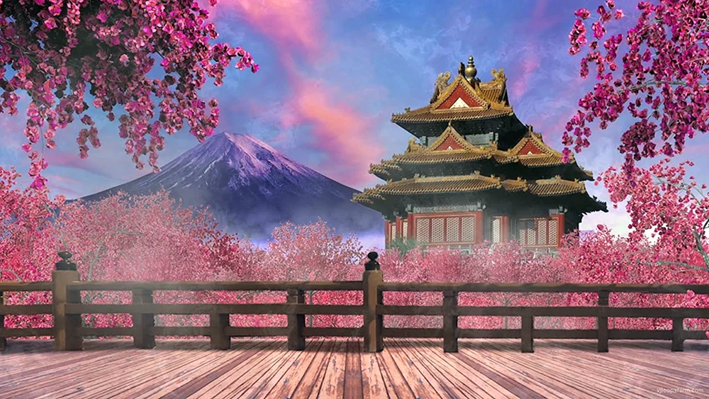 Japan Fujiyama Sakura Schrein
