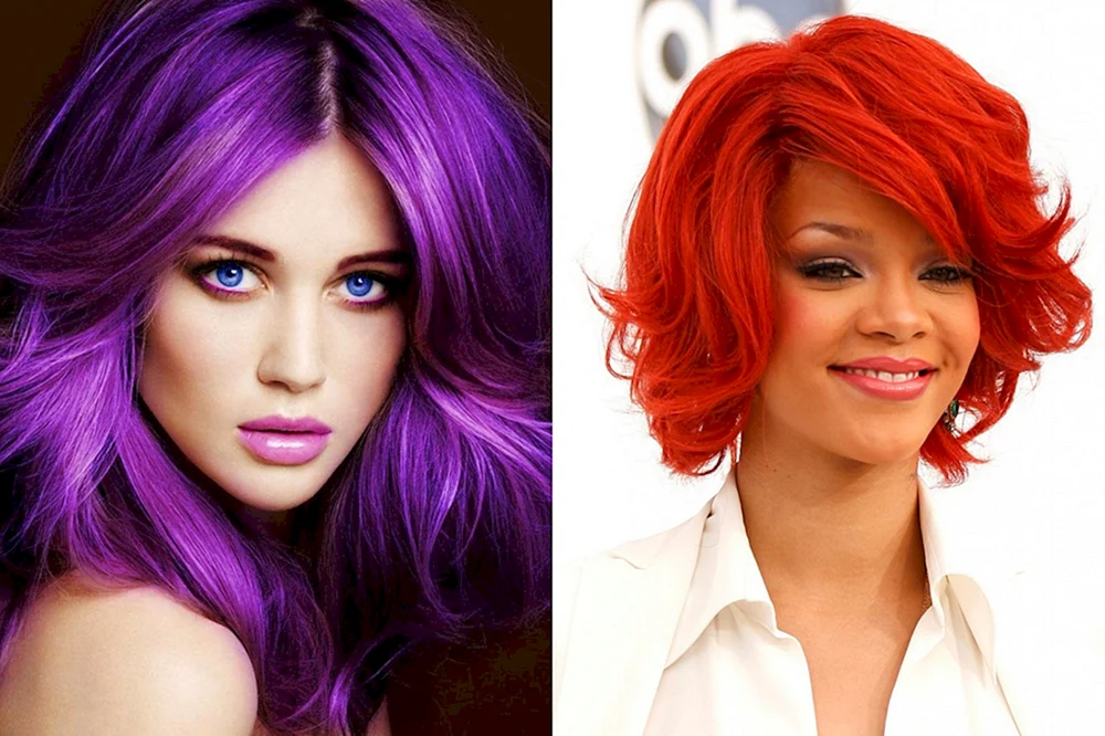 Braunviolette Haare