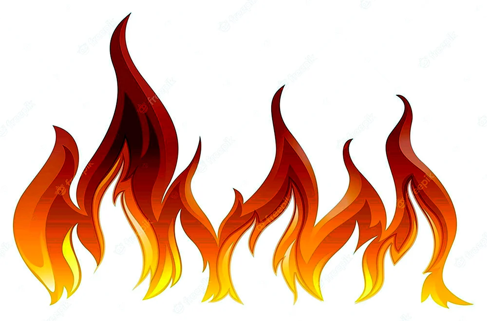 Flammen auf weißem Hintergrund