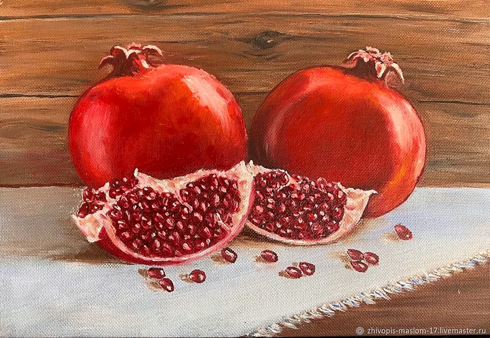 Robert Hubert Stillleben Granatapfel