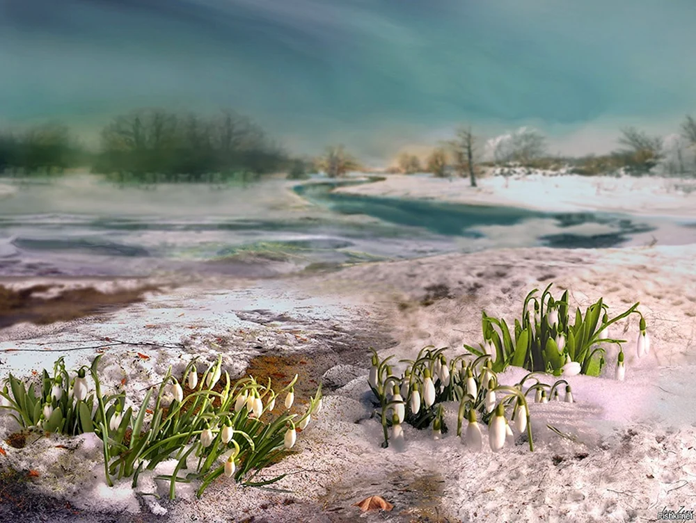 „Vorfrühling in Abramtsevo“ Levitan