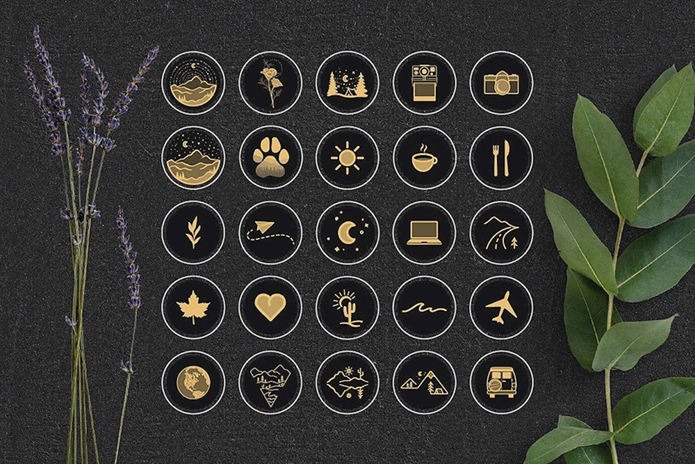 Stylische Icons für aktuell