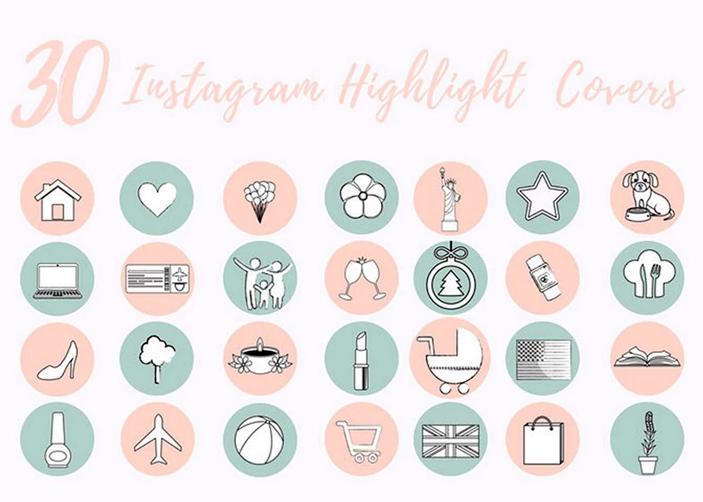 Icons für Instagram aktuell