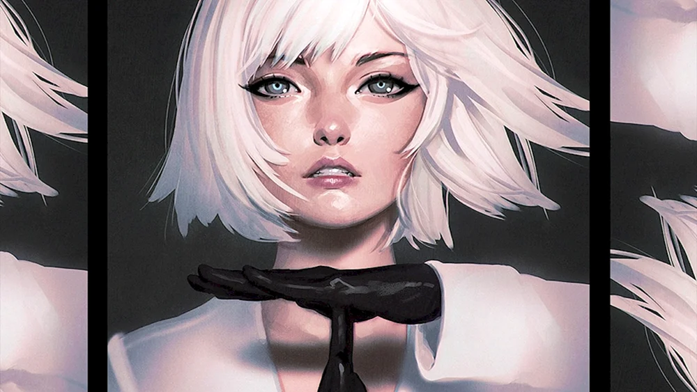 Girl with white hair