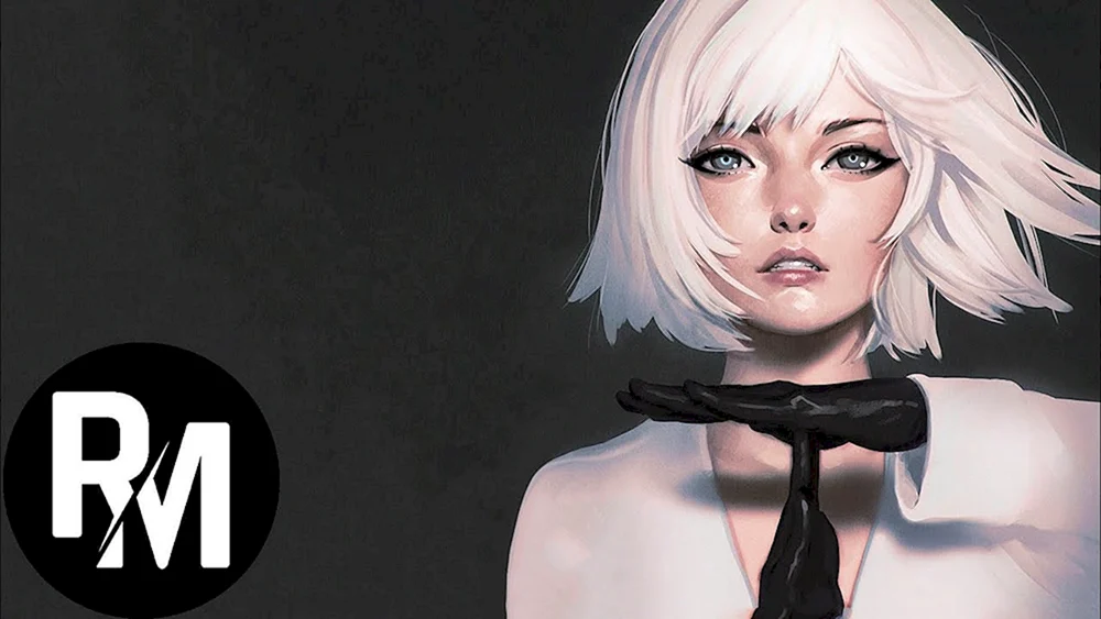 Girl with white hair