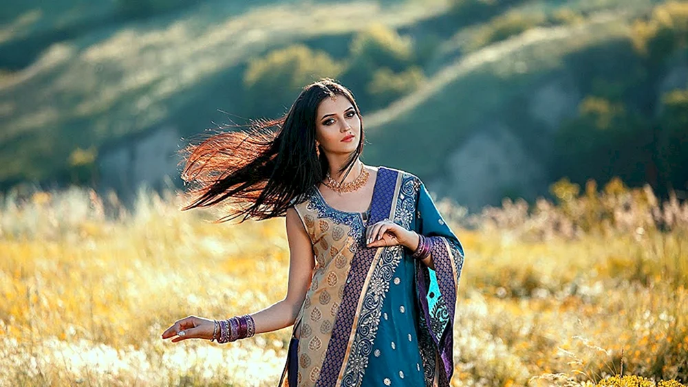 Indisch im Sari