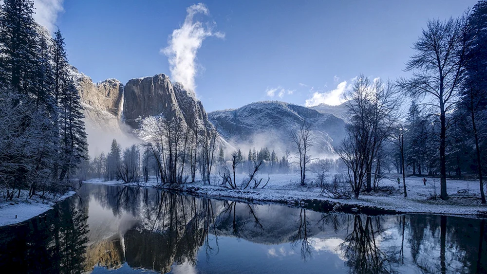 Yosemite-Nationalpark im Winter
