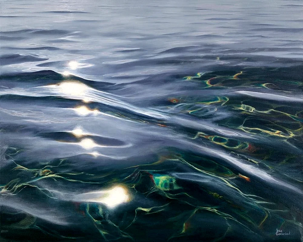 Glasur auf dem Wasser