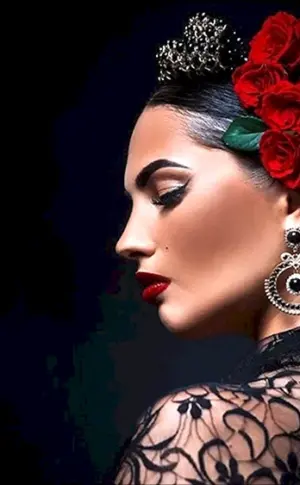 Spanisches Flamenco Makeup