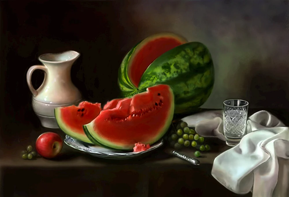 Yuri Kudrin Stilleben Wassermelone