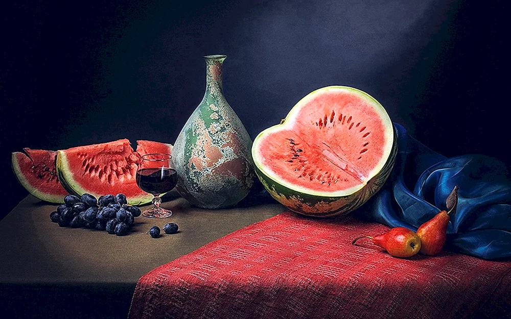 Yuri Kudrin Stillleben Wassermelone