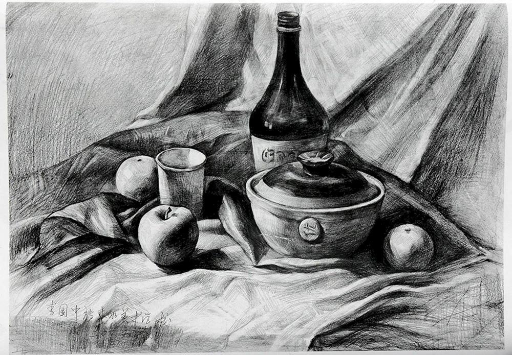 Yuri Kushevsky Stillleben Grafik