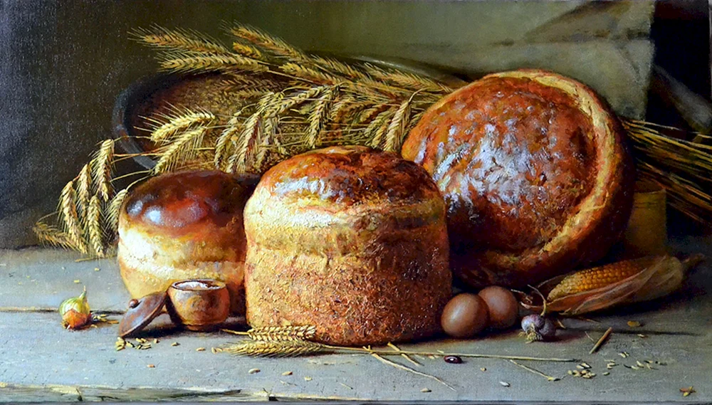 Yuri Nikolaev Künstler Gemälde von Brot