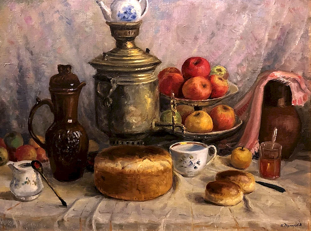 Ivan Tumakov - Stillleben mit Samowar