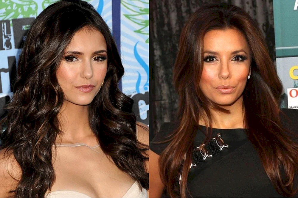 Balayage shatush balayage auf dunklem langem Haar