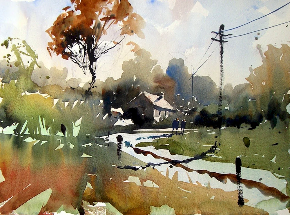 Joseph Zbukvic Aquarell Landschaft