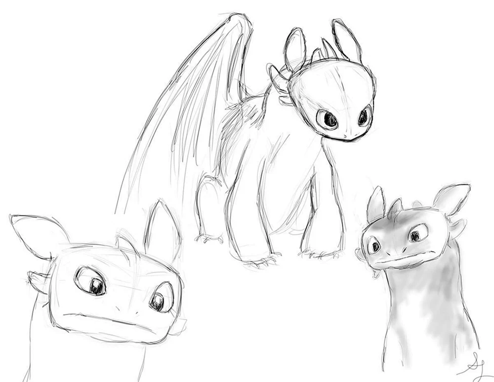 Drachen Bleistiftzeichnung zum Zeichnen