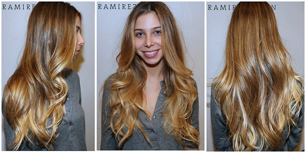 Kalifornische Strähnchen für blondes Haar