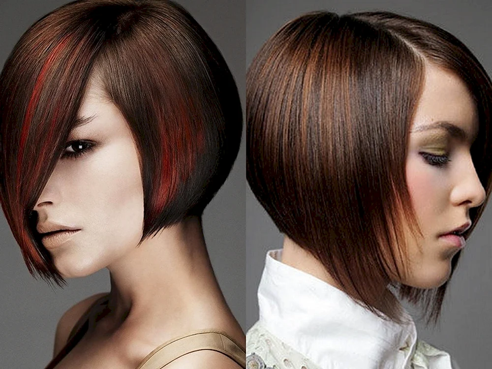 Stufiger Bob Kare Haarschnitt Bare Asymmetrie