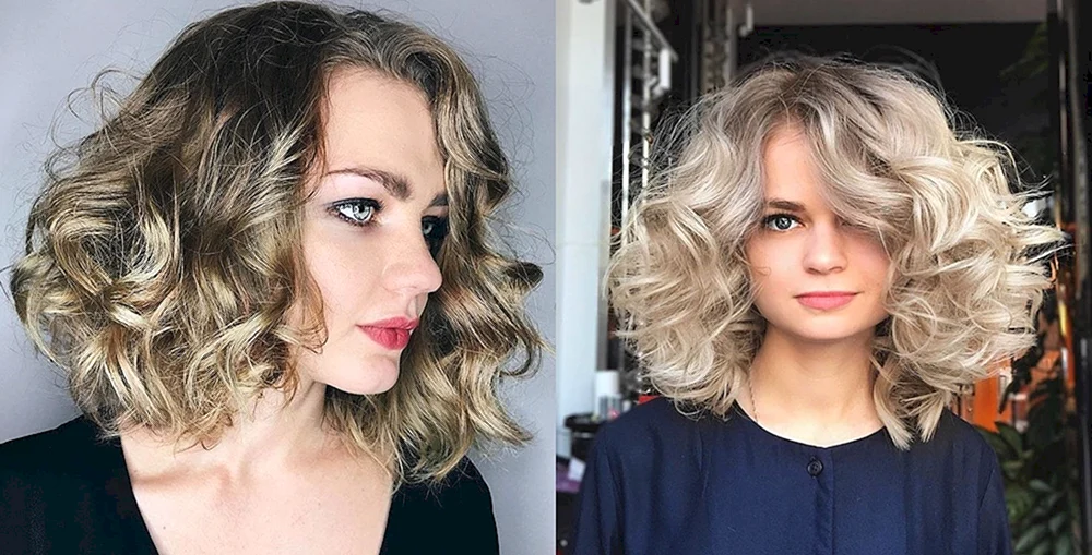 Curly Locken Kaskaden Bob