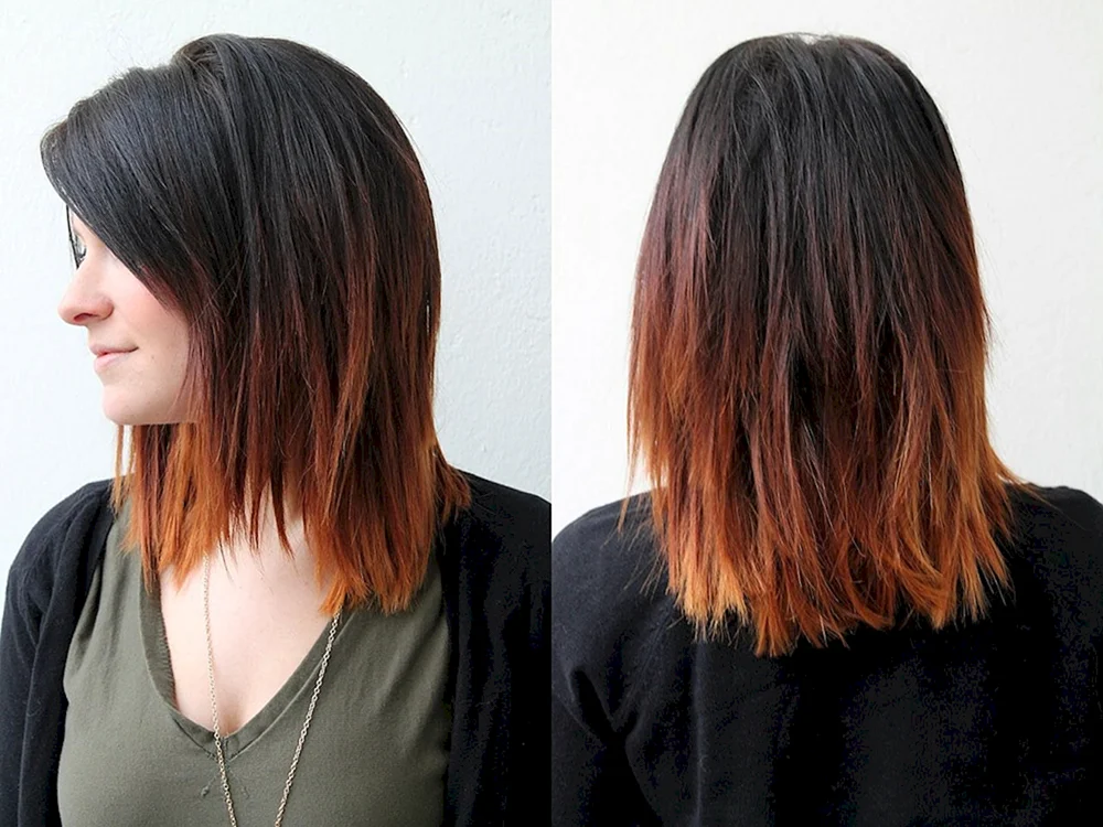 Ombré-Bob auf dunklem Haar