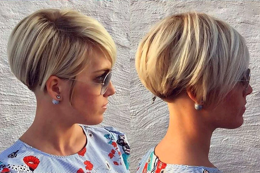 Pixie Bob Bob Haarschnitt gestufte Asymmetrie