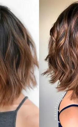 Kare shag balayage