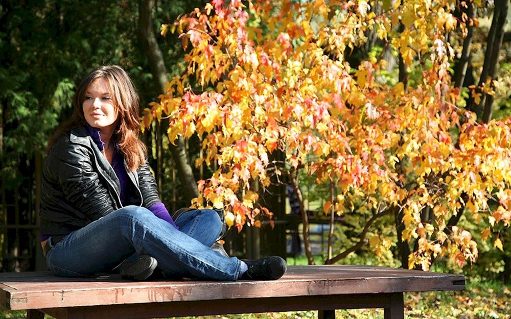 Herbst-Fotoshooting im Park