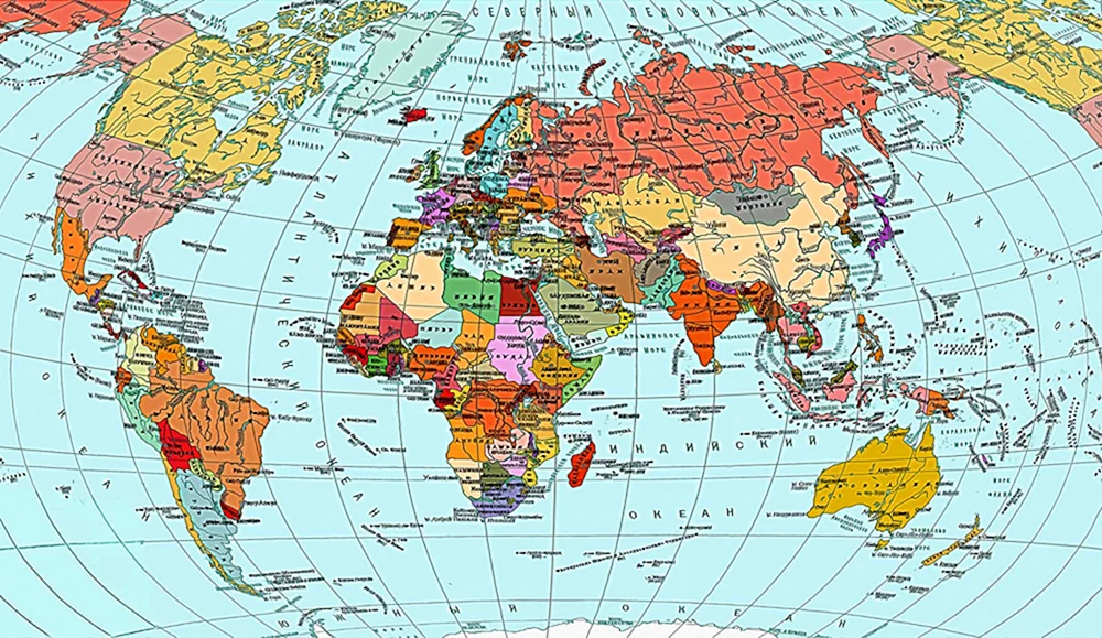 Weltkarte geographisch politisch
